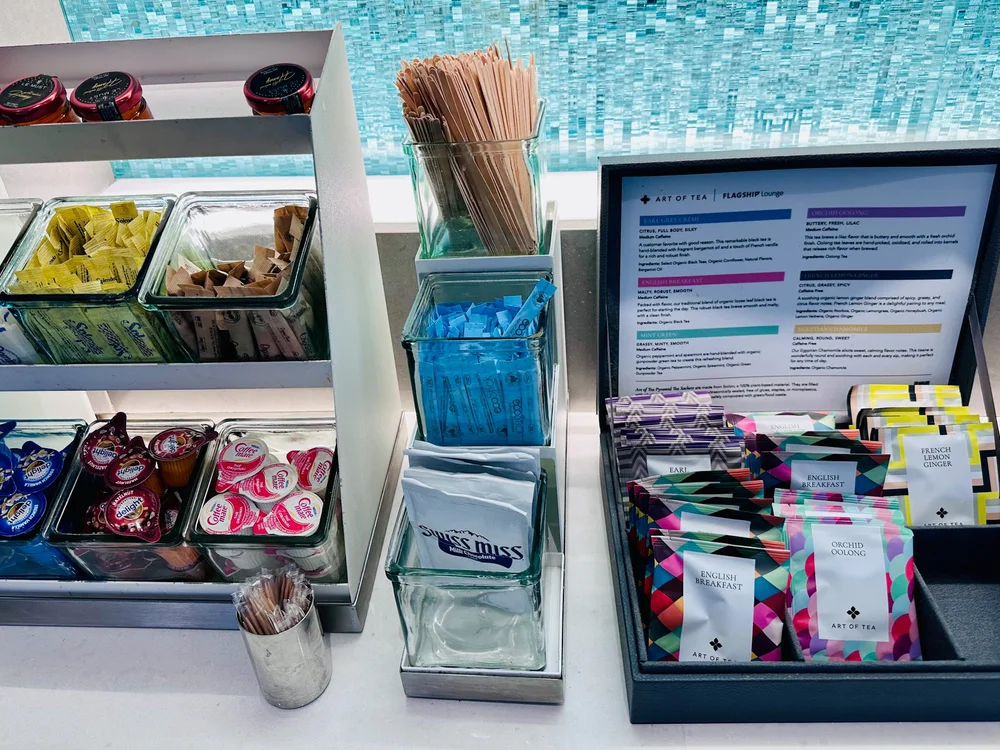   A variety of teas are available, along with coffee from any of the machines, no barista made coffee here.  