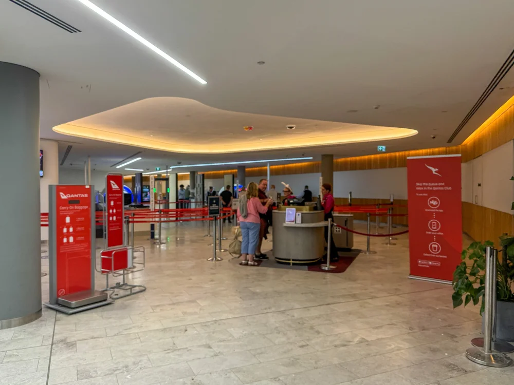   The dedicated Qantas premium entry and security and Brisbane domestic.  