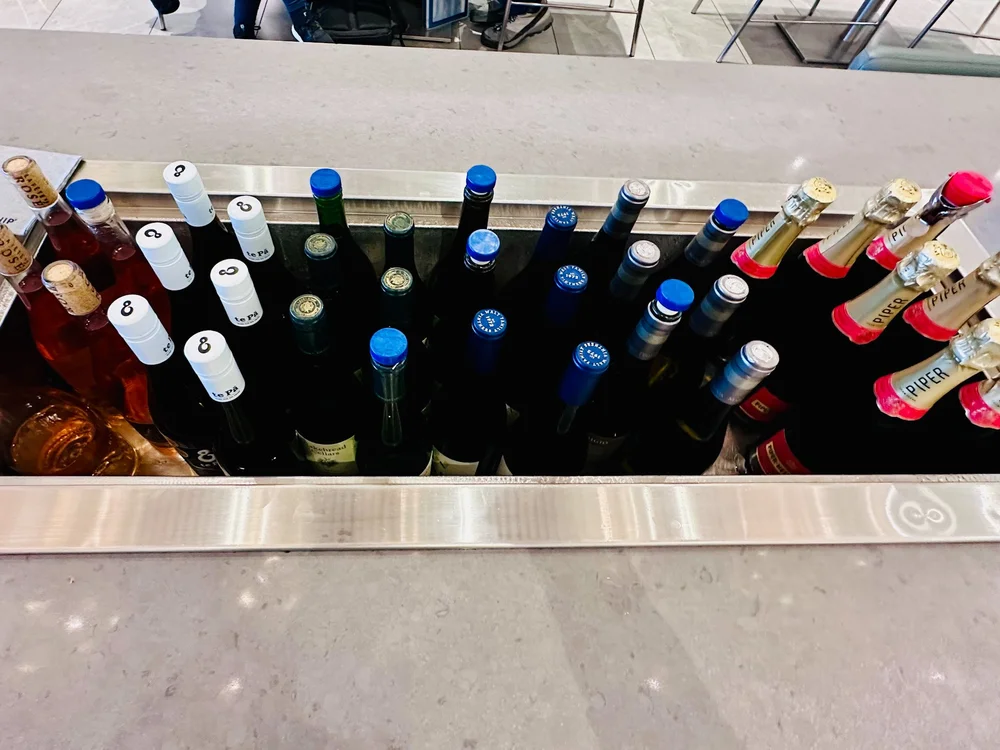   Self-serve area near the food, which, as you can see includes Piper Heidsick champagne.  