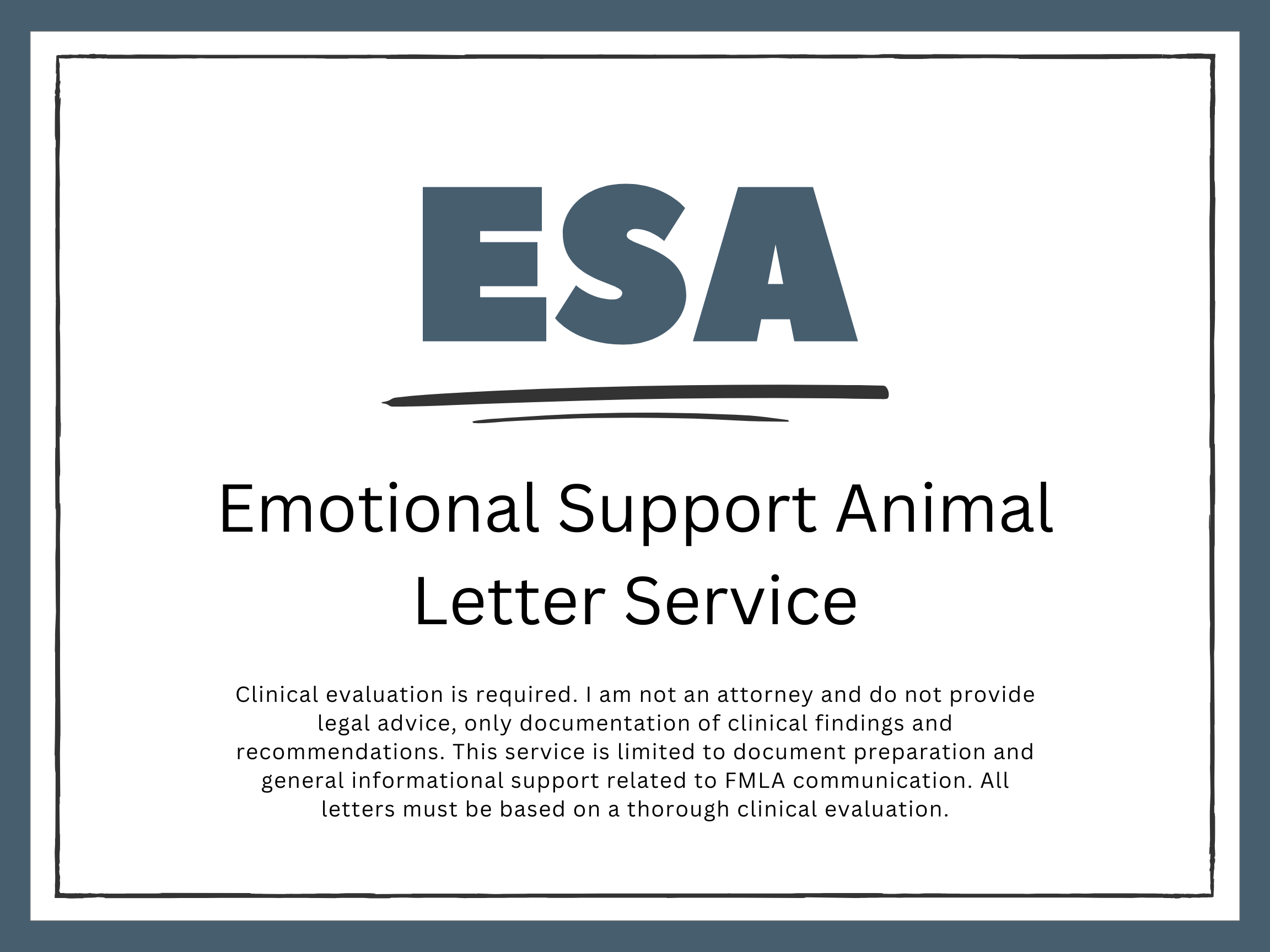 Emotional Support Animal Letter Service