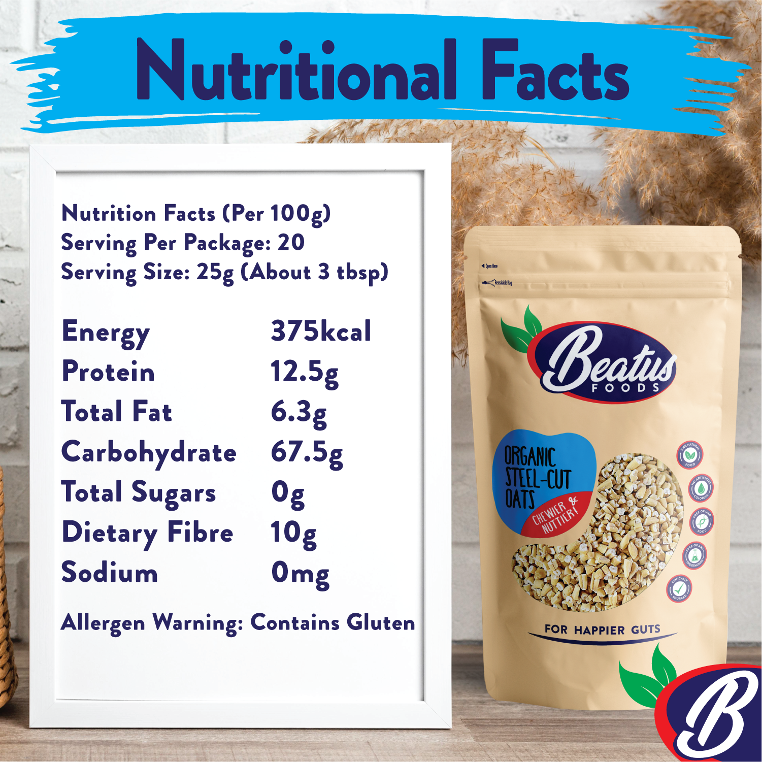 3. Organic Steel Cut Oats Nutritional Info.png