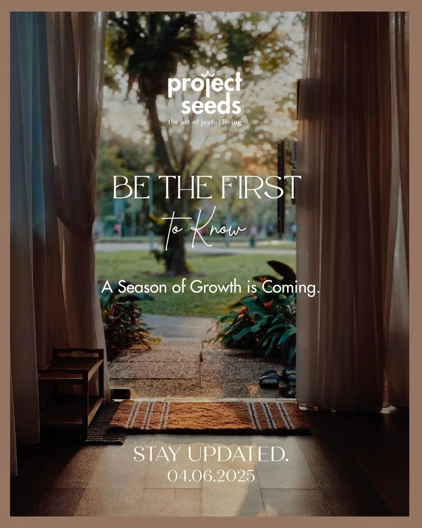 🌟 Something beautiful is about to bloom at Project Seeds. And we want you to be a part of it.

Get ready for a season of growth, healing and mindfulness with us.

✨ Be the first to know and get a special surprise when you sign up through the link in