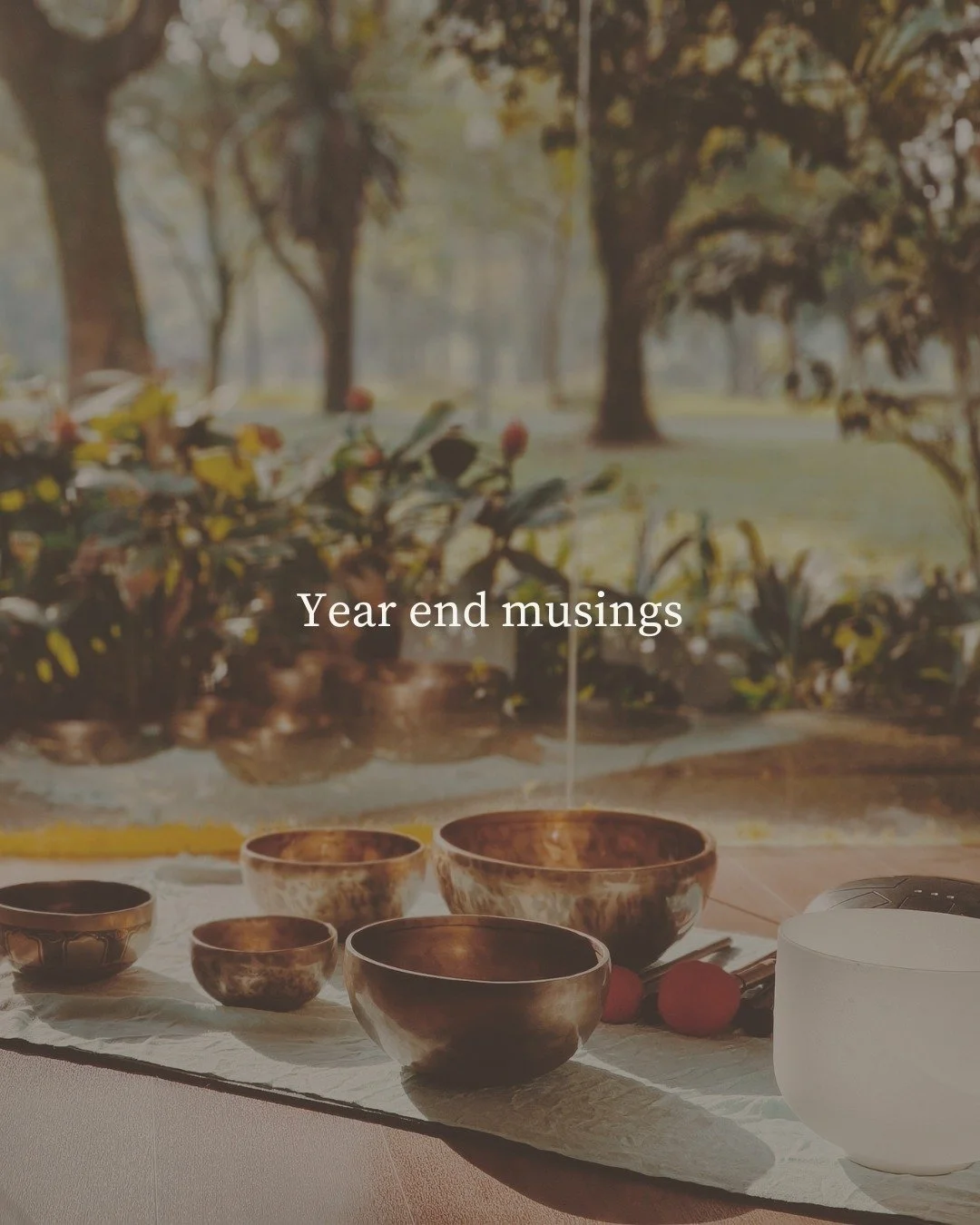 As the year draws to a close, does anything necessarily change? Does your headspace become weighed down by what you set out to achieve this year, or does it jump to future planning mode where you're planning a completely different rhythm the moment t