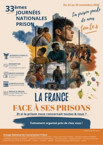 Visuel officiel des Journées Nationales Prison 2026 du Groupe National de Concertation Prison
