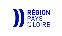 Logo de la région Pays de la Loire en bleu.