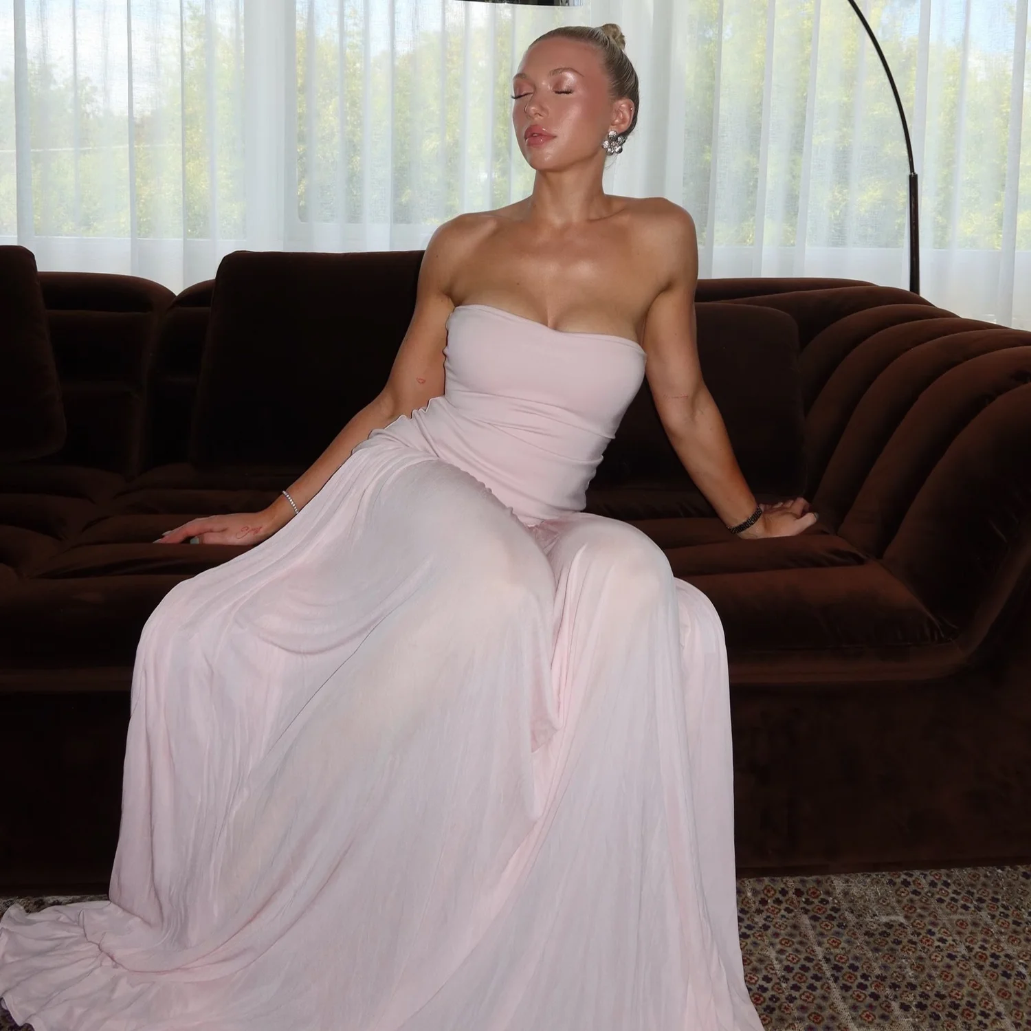 open lace back dress Helsa Noami dress – ABC Dress Hire