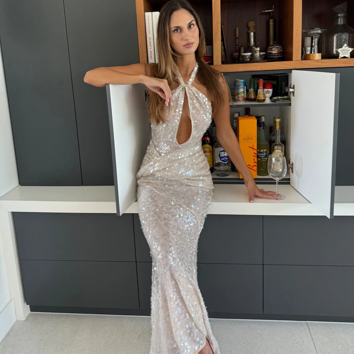 For Love and Lemons Sydney Sequin Maxi Dress  Georgie Kelly