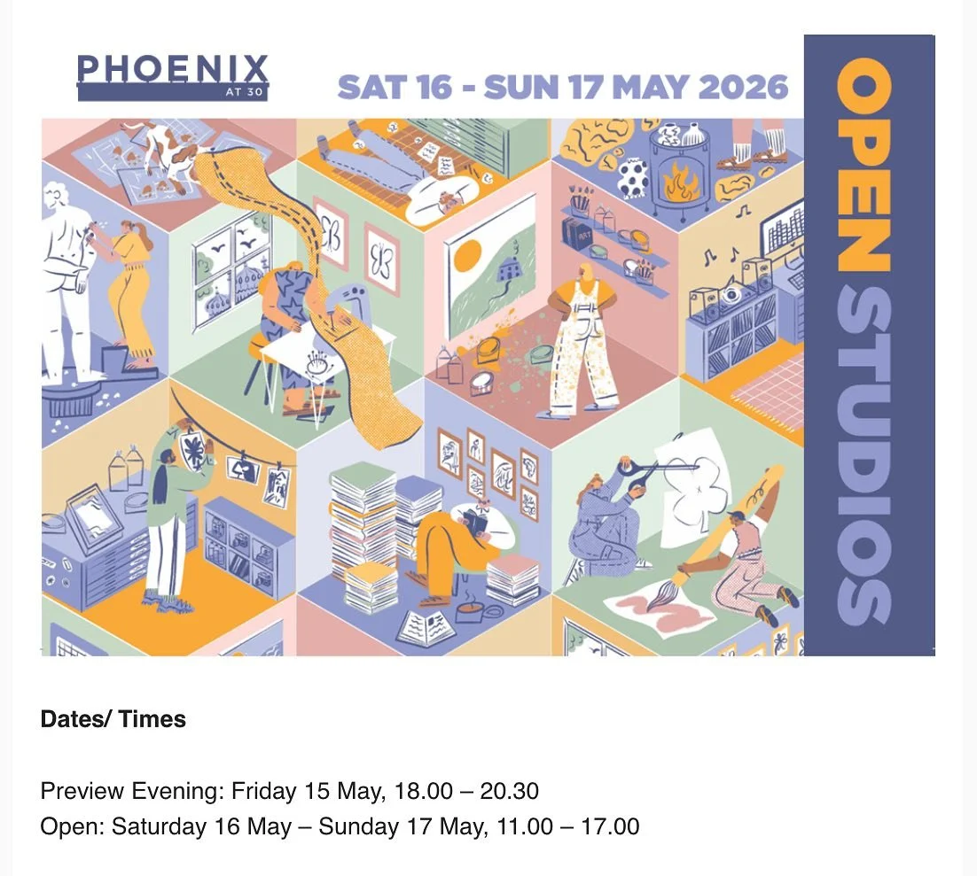 @phoenix_artspace is Open this weekend! Come and see over 100 studio spaces and meet the artists. I&rsquo;ll be there (on the 4th floor) Saturday morning and Sunday afternoon.
Waterloo Place, BN2 9NB Brighton.