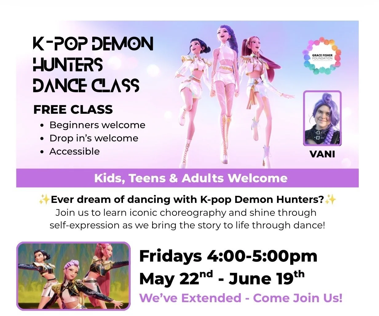 K Pop Demon Hunters Dance Class