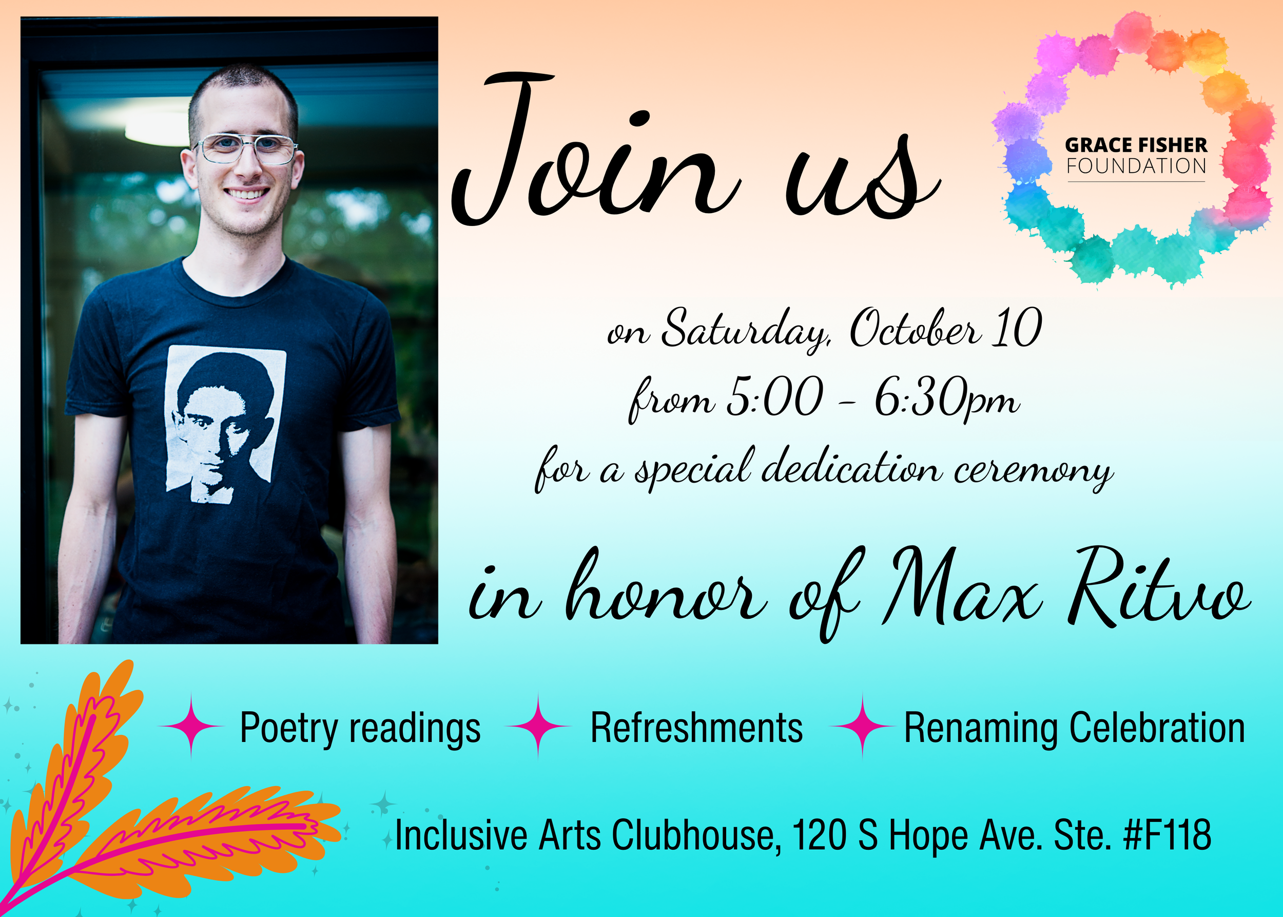 Max’s Reading and Writing Nook Dedication