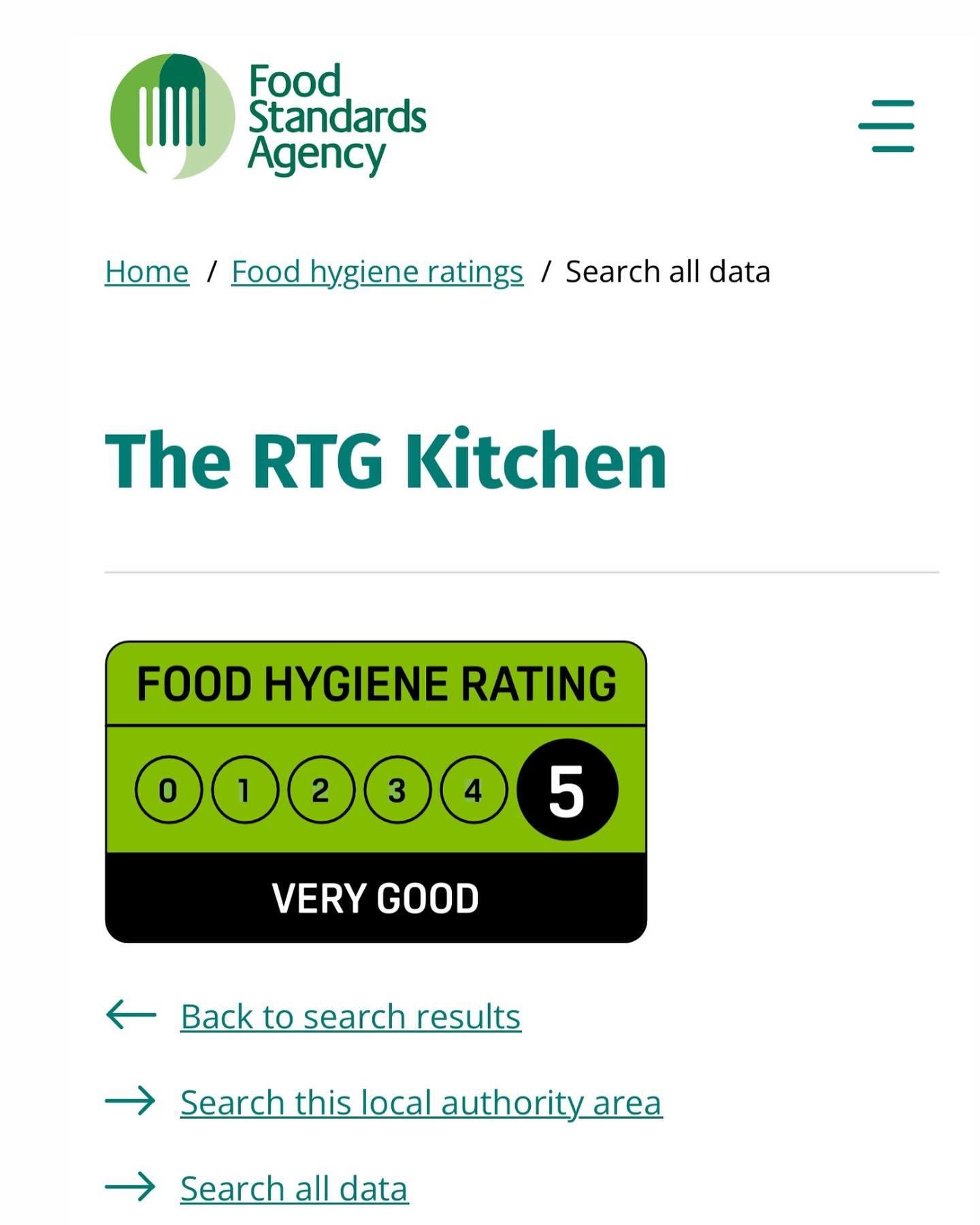 We&rsquo;re thrilled to announce that we&rsquo;ve been awarded a top food hygiene rating of 5! 

This rating reflects our unwavering commitment to upholding the highest standards of cleanliness and food safety in our establishment for all our custome