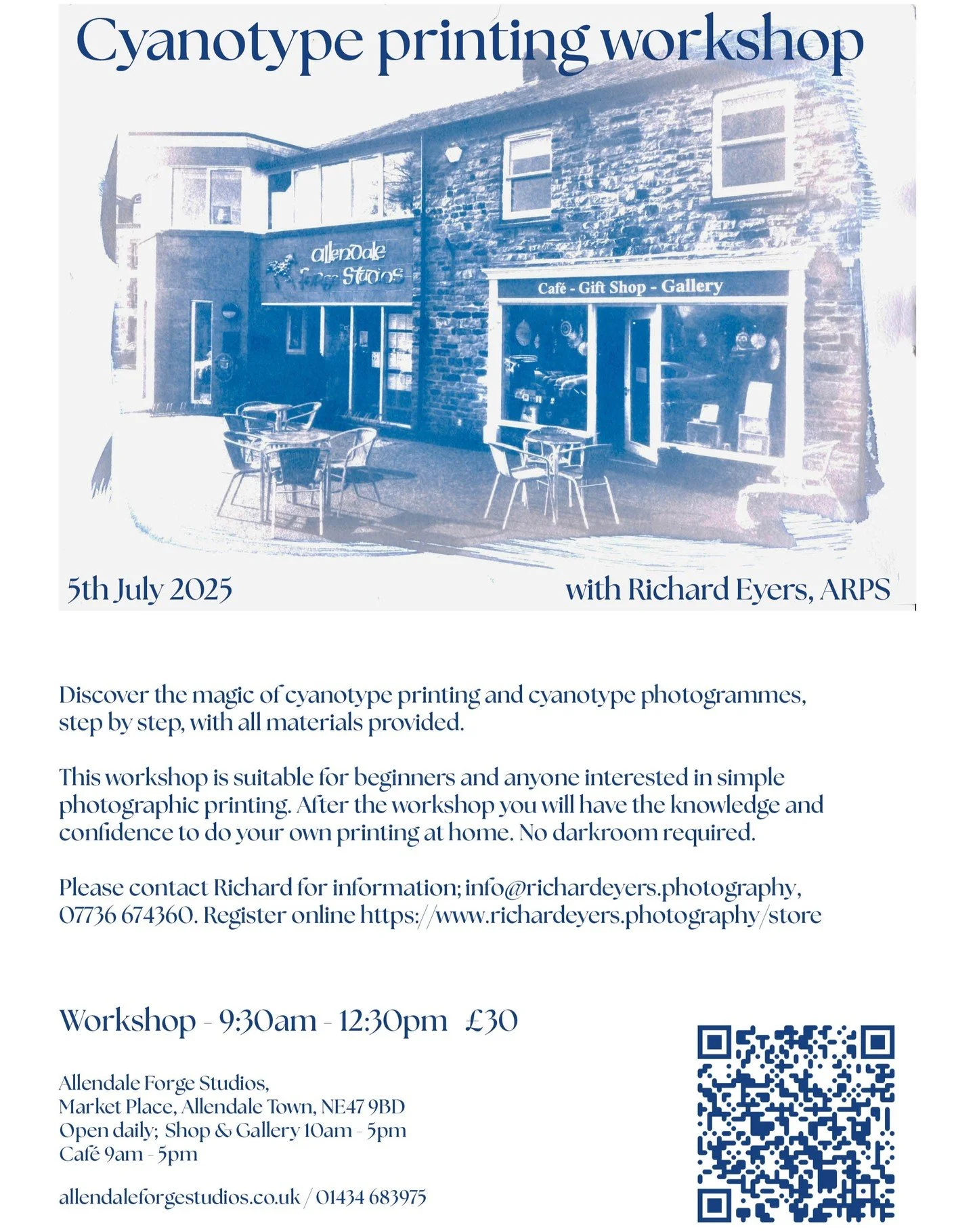 #slowphotography 
#cyanotypes 

I haven't run any slow photography workshops for a while, but I enjoy them immensely and feedback has always been good, so they are back. I'm starting in Allendale, Northumberland. @allendaleforgestudios with cyanotype
