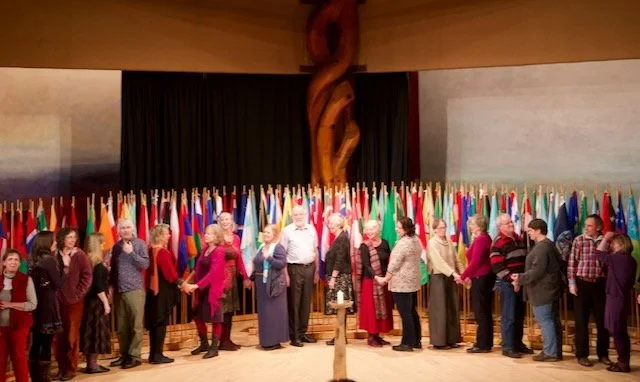 Universal Hall flags people Angus Marland.jpeg