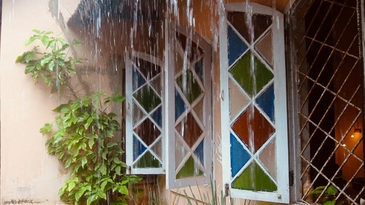 Monsoon still finds its way through the Mangalore roof at Casa Eva 🌦️