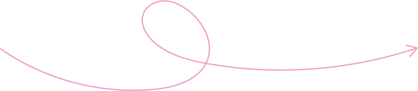 A black background with a pink  curved line drawing