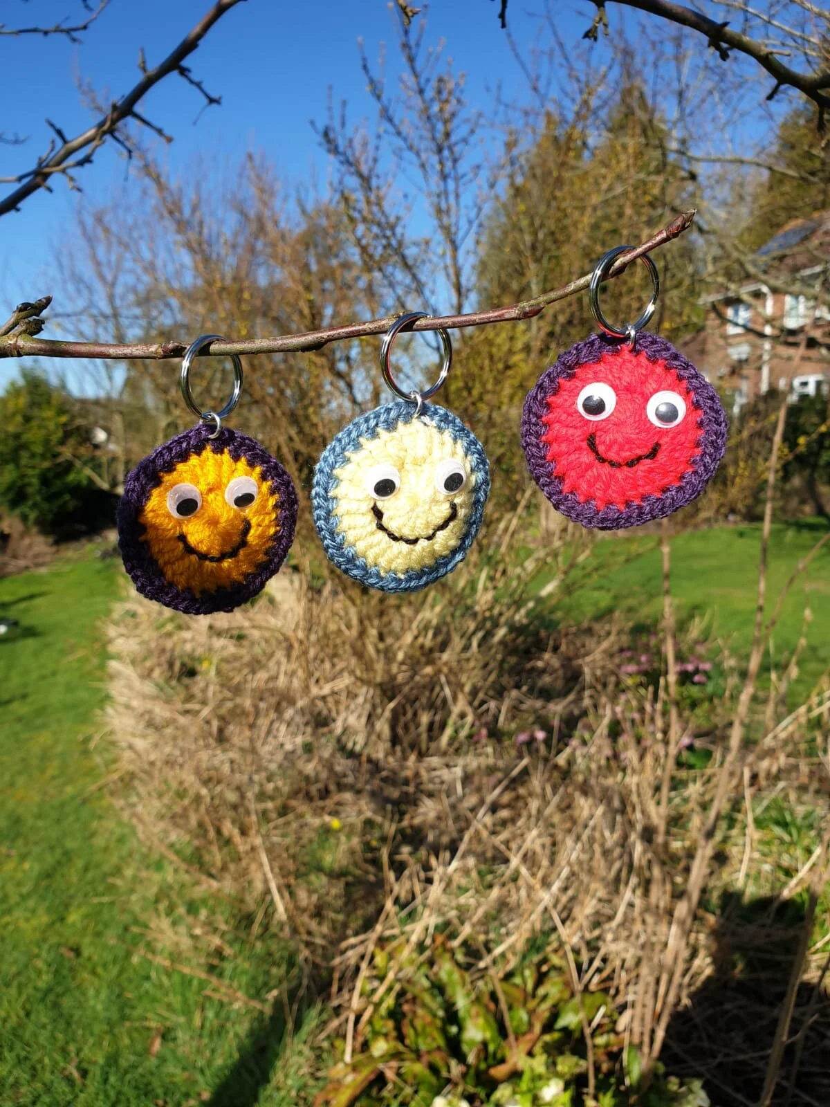 Smiley knitted keyrings by Angela.jpeg