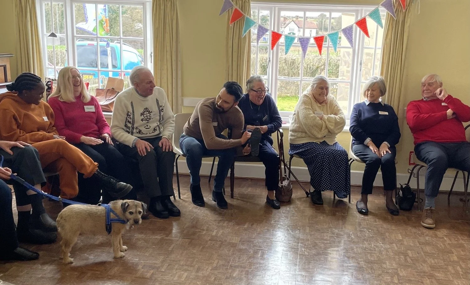 Rylan giving Margaret's leg a hand in the high kicks!