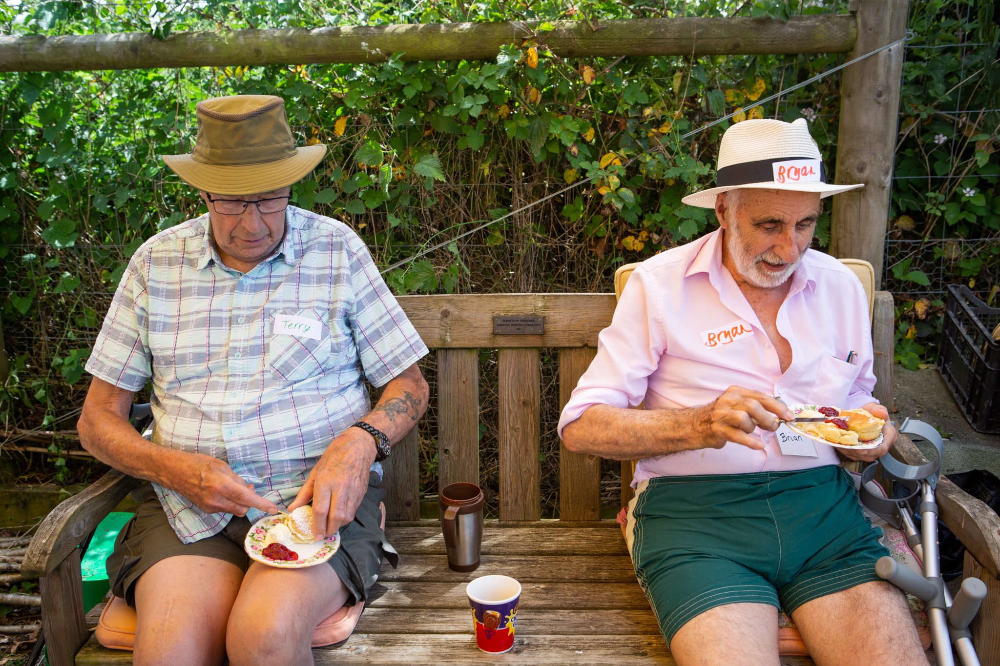 In Jolly Good Company - Cream Tea at the allotment - Brian and Terry.jpg