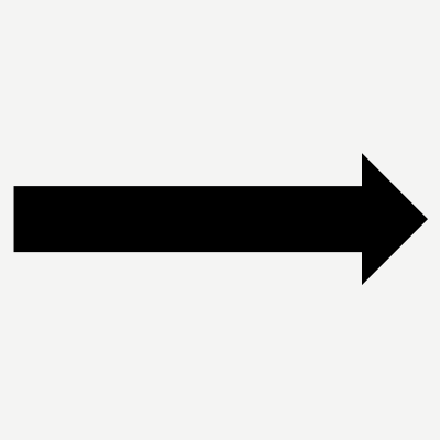 A black arrow pointing to the right on a white background.