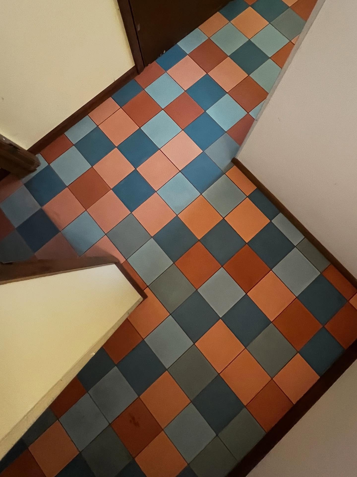 A Mid-Century look for a Mid-Century modern home! This beautiful encaustic cement tile from @zia_tile was just installed and we are loving it ! OUR BOOKS ARE OPEN FOR APRIL - JUNE. If color is your thing, we are your installers! Email us at Sealaviet