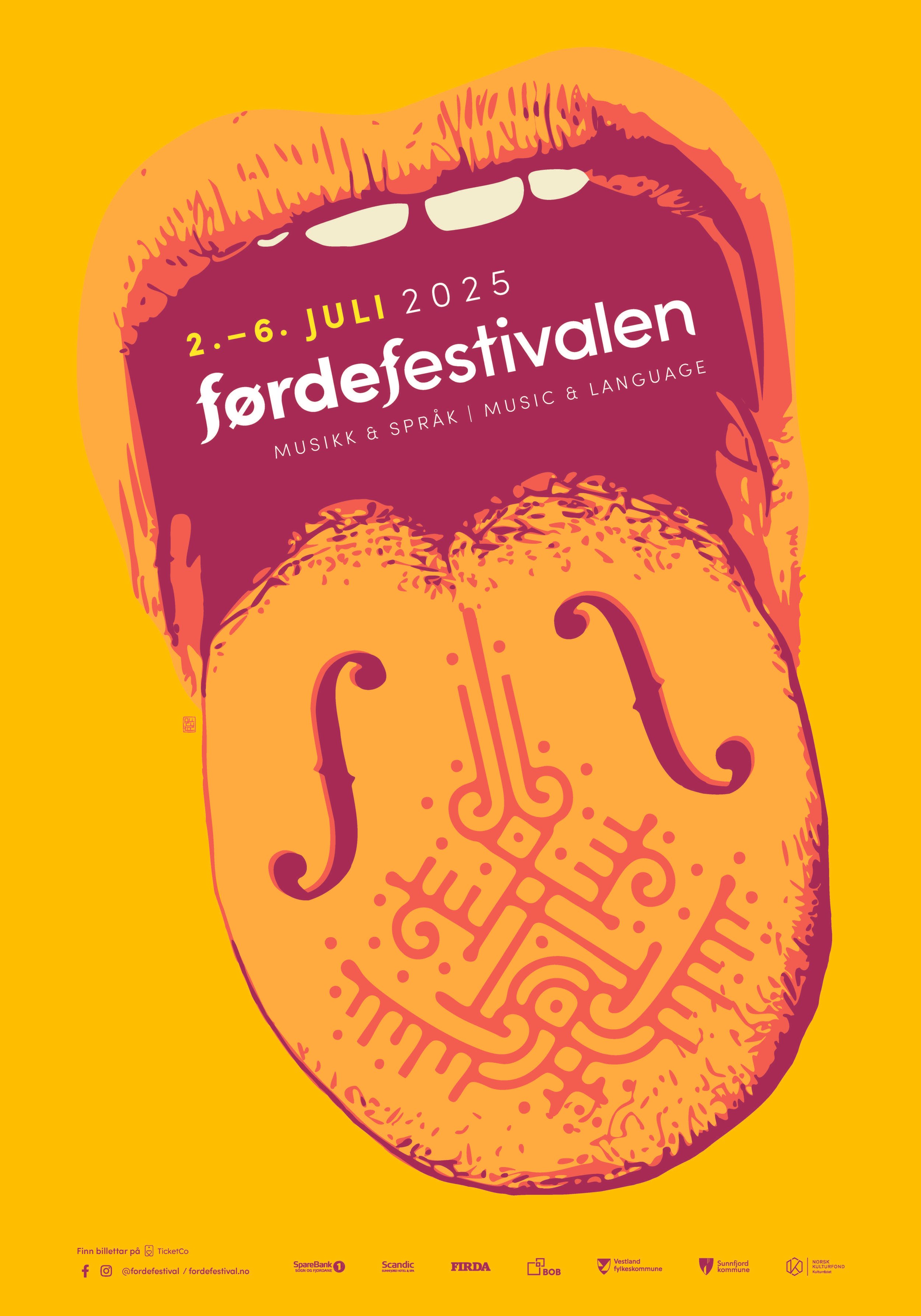 plakatbilde med tunge og tekst