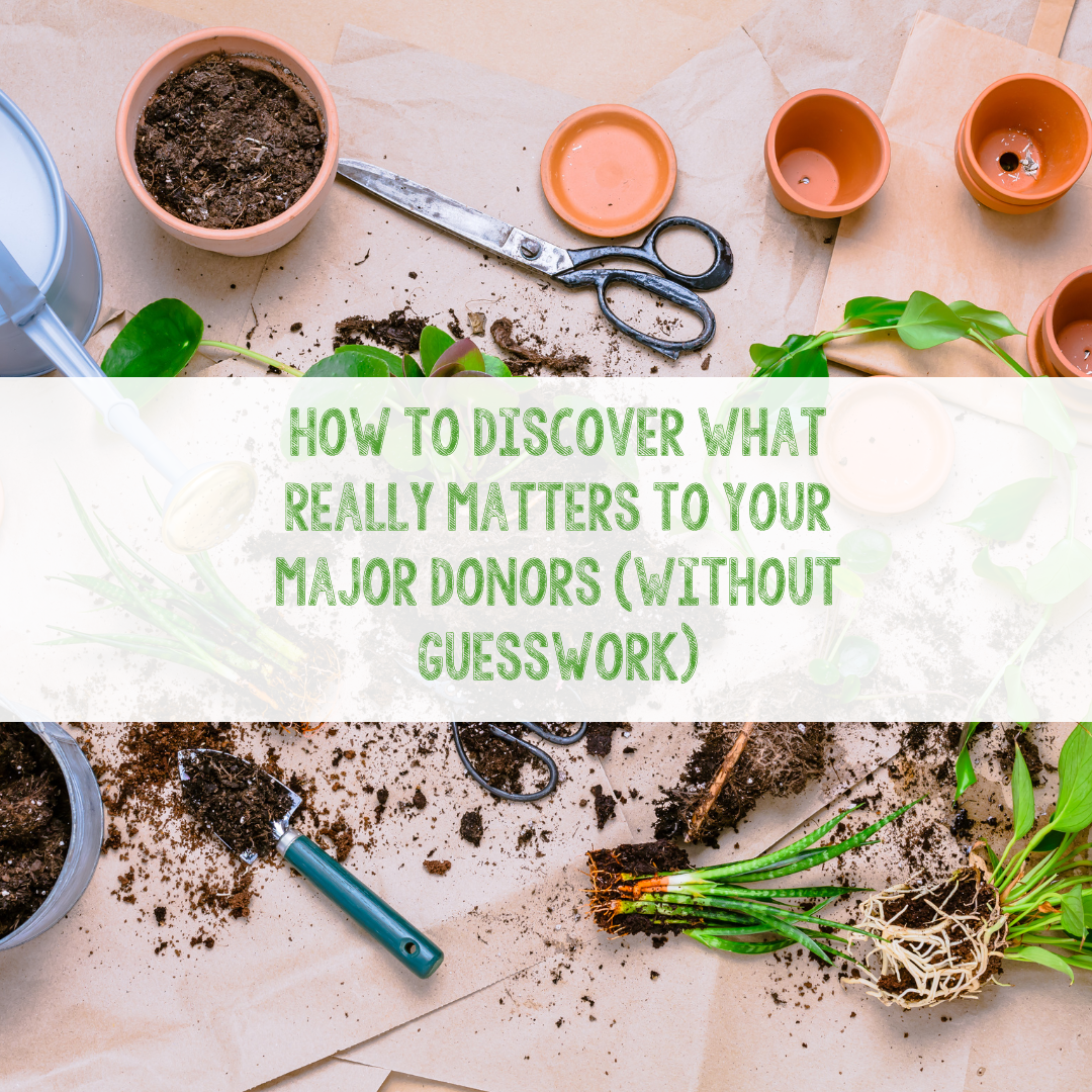 How to Discover What Really Matters to Your Major Donors (Without Guesswork)