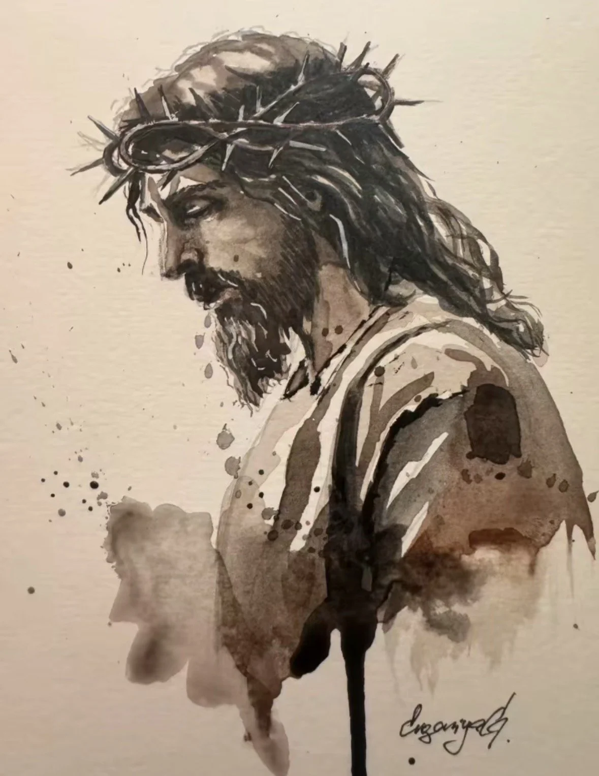 Jesus Chist. Watercolor. 8/8 