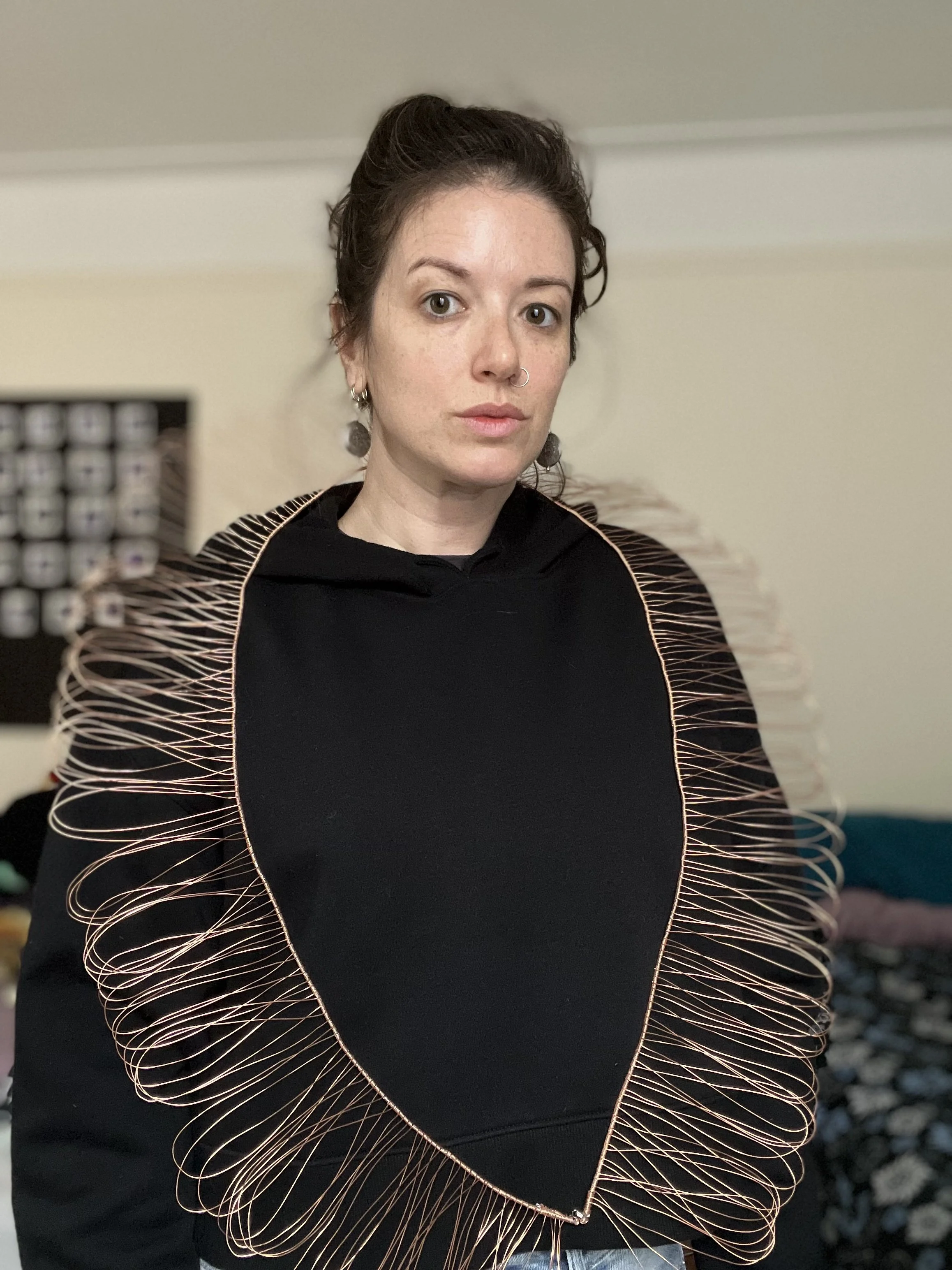 Copper Aura; 2024; aluminum wire, clasp