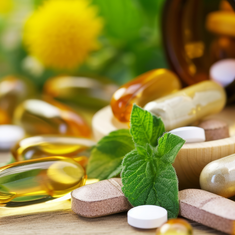 Assorted nutraceutical pills