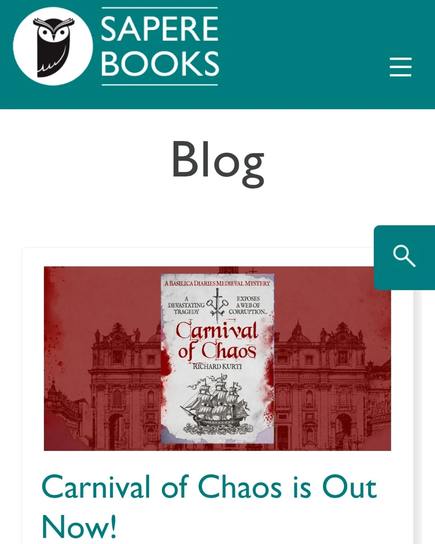 Happy Publication Day to me! 7th novel published today... Blimey! Starting to get the hang of it now....😁 #saperebooks #newbook #historicalthriller #basilicadiaries #amwriting