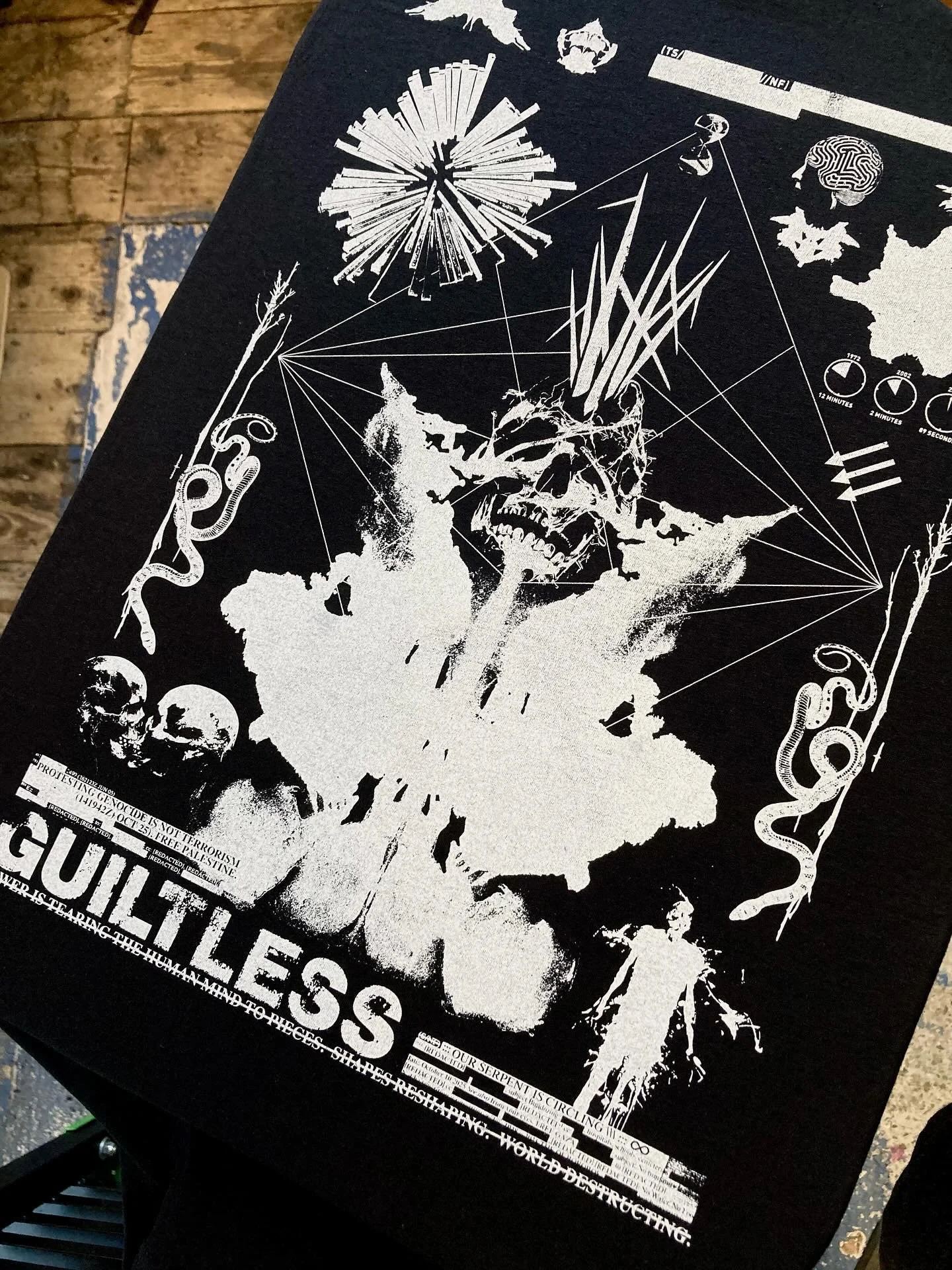 Tour tees for @guiltlessband 🖤

They are hitting the road in the UK this week with  @disciplesofwren - don&rsquo;t miss it if they hit your town.