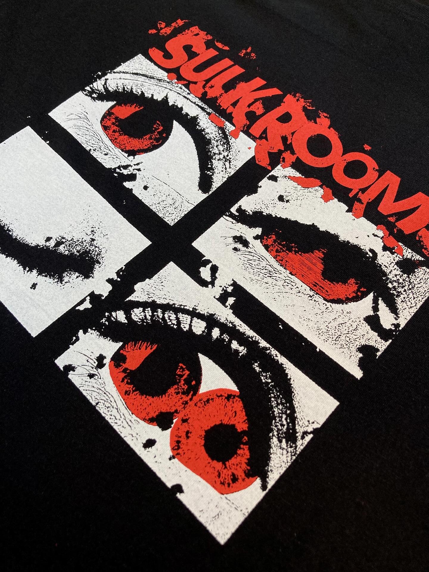 Tees for top pal @sulkrooms 

Waterbased ink on @continentalclothing Earth Positive threads.

Sulk Rooms is on tour in the UK RIGHT NOW! Check out his page for dates.