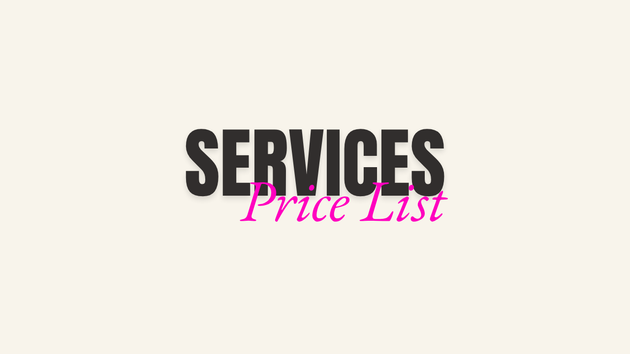 Becoming Services Price Guide
