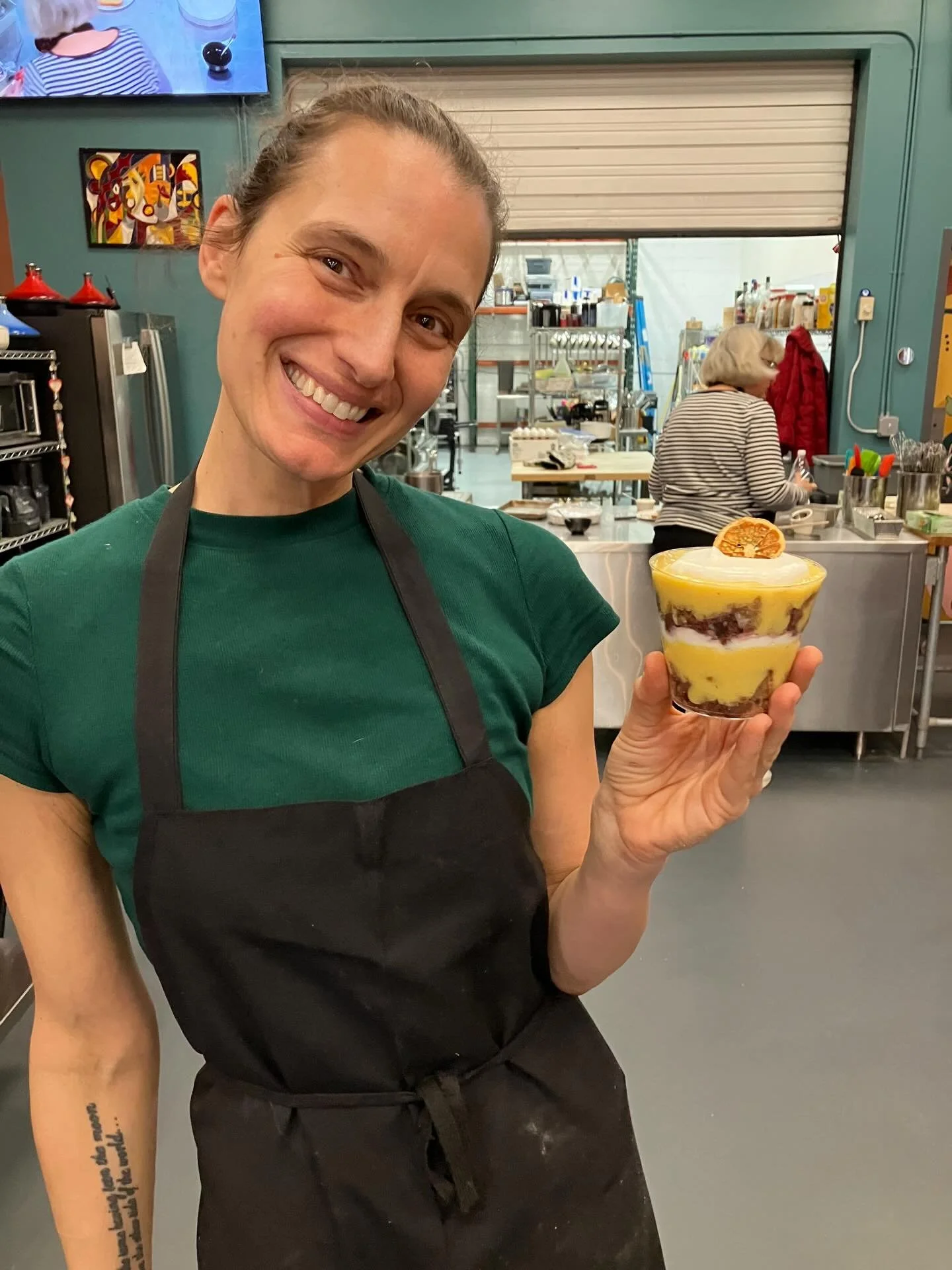 ✨🥂🍰 Boozy Baking, Oh My! Today we whipped up Drunken Chocolate Cake with Blood Orange Syrup, Spiced Wine &amp; Eggnog Trifle, and Cranberry Pecan Bourbon Blondies &mdash; and yes, the sugar, the booziness, and the holiday cheer all flowed freely at