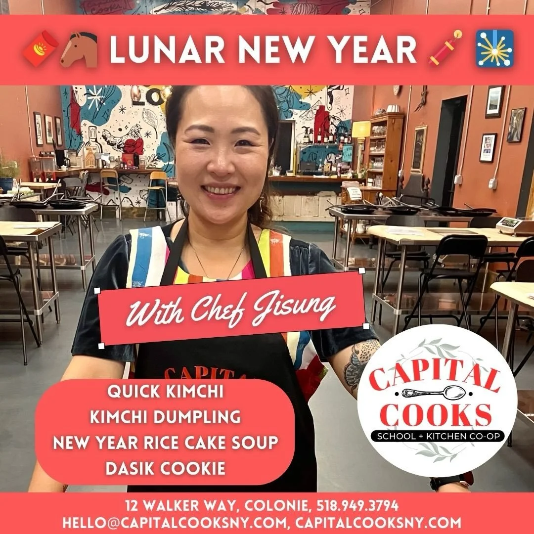 Celebrate the Year of the Horse with Chef Jisung Chun! 🐎✨
Join us this Saturday, February 21 at 5:00 PM to ring in the Lunar New Year! 🧨 Immerse yourself in the cultural traditions of this festive holiday while learning to cook a menu of traditiona