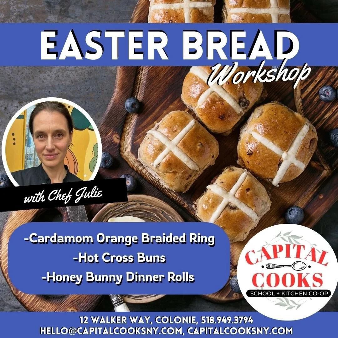 Hop into the kitchen for our 4/4 Easter Bread Workshop! 🥖✨
There is nothing quite like the smell of fresh, warm bread filling your home for the holidays. Whether you&rsquo;re a seasoned baker or just starting your journey, this hands-on class is the