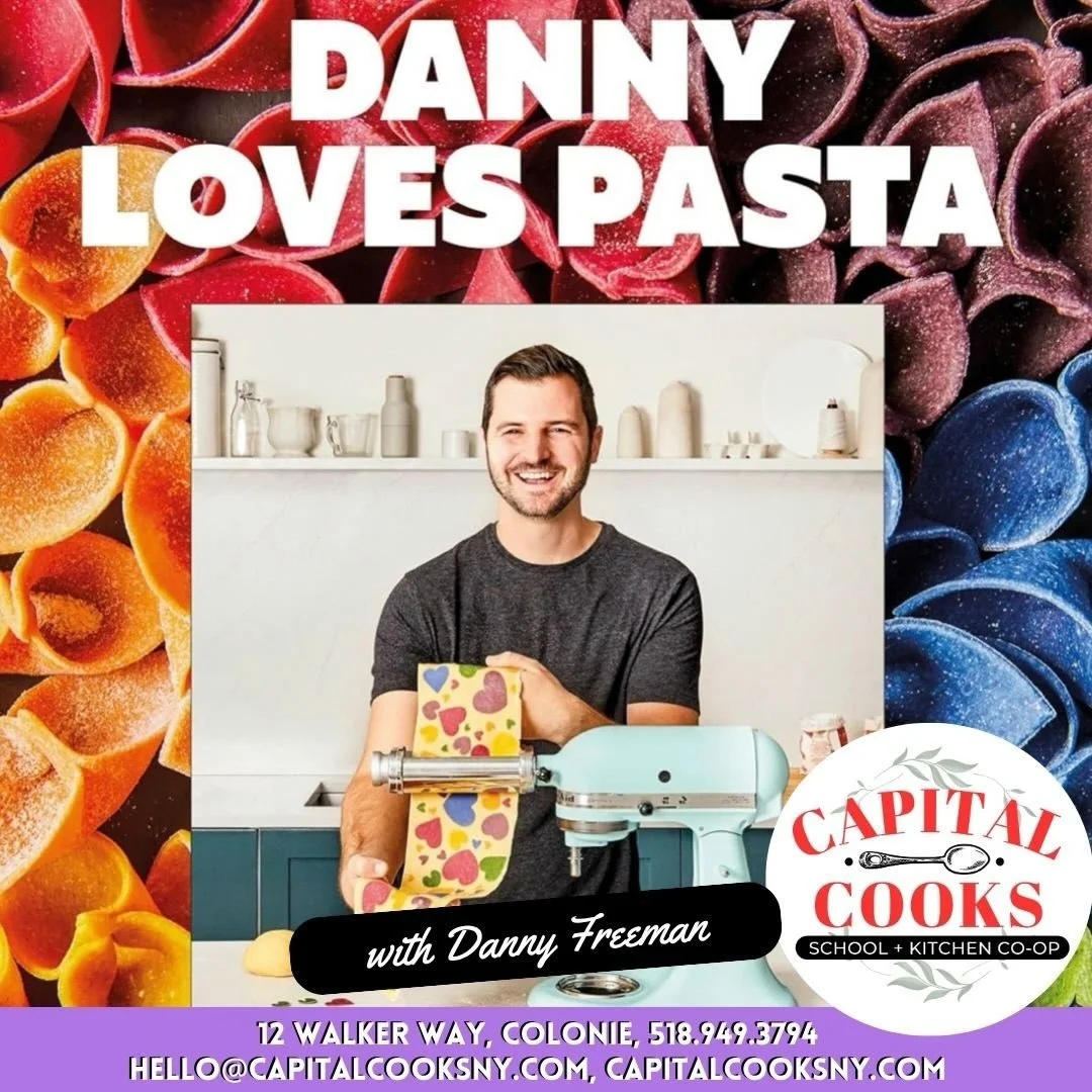 🌈 Pride Month Pasta 🍝 Hey Pasta Lovers! @DannyLovesPasta is back at Capital Cooks for a vibrant night celebrating Pride Month with a rainbow of fresh pasta, done Danny-style.
This is sure to be a fun and delicious evening of learning the art of col