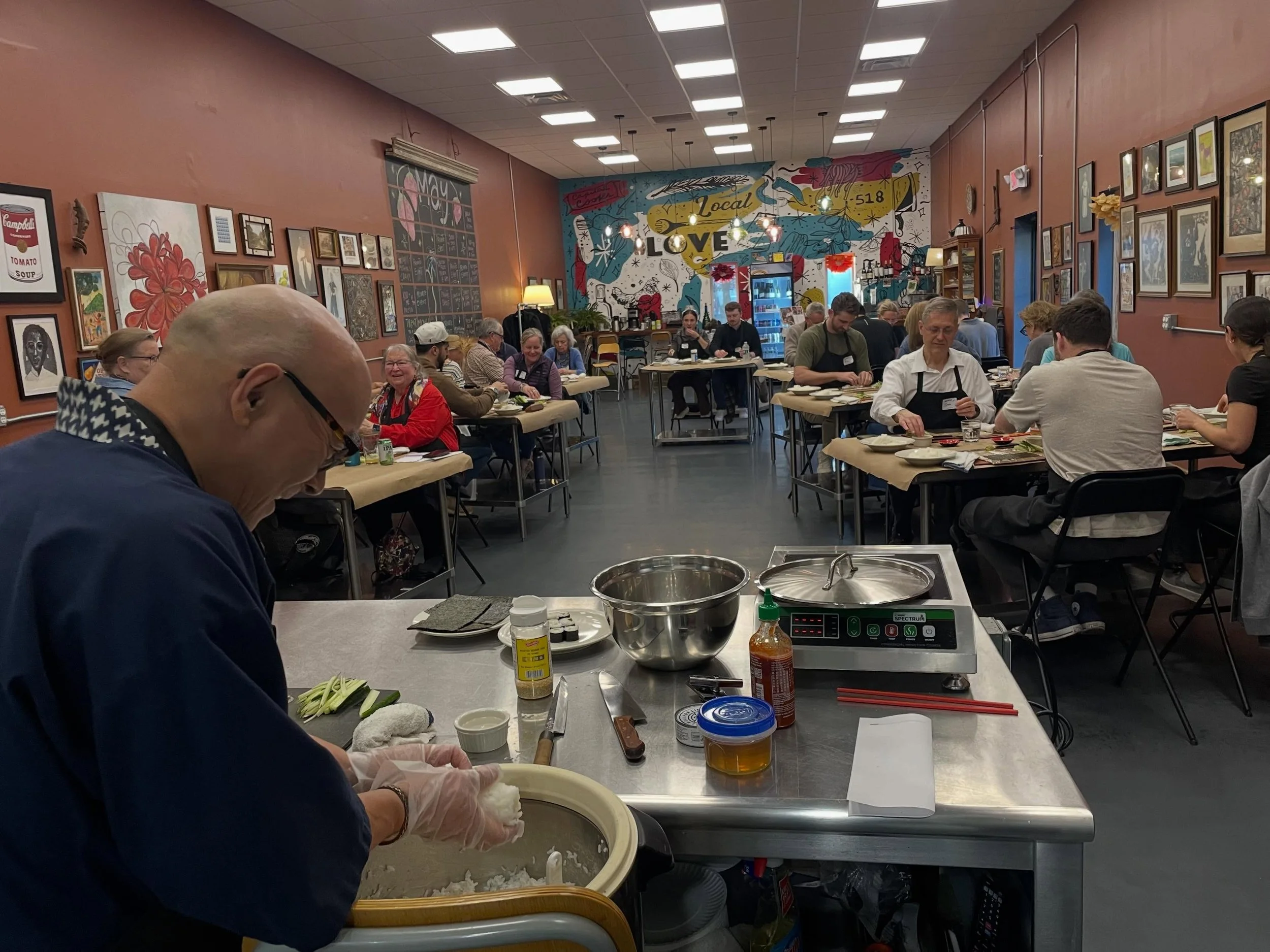 Happiness Alert! 🍣 We had an absolute blast and so much joy learning the art of sushi (and eating it, of course!). Huge thanks to Yasuo and Kathy Saso for teaching us the secrets to the perfect roll.
If you missed this one, no worries&mdash;Chef Sas