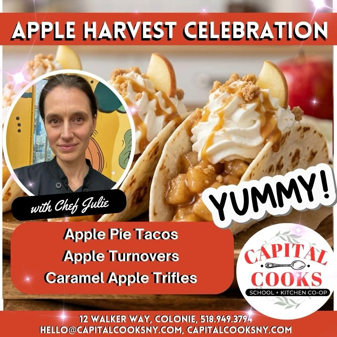 🍎 School&rsquo;s out Monday, Sept 21 (9 AM&ndash;12 PM)! 
Send your young chef (ages 8&ndash;14) for a hands-on autumn baking workshop celebrating NY&rsquo;s apple harvest! 🍁
They&rsquo;ll master knife skills, pastry techniques &amp; saut&eacute;in