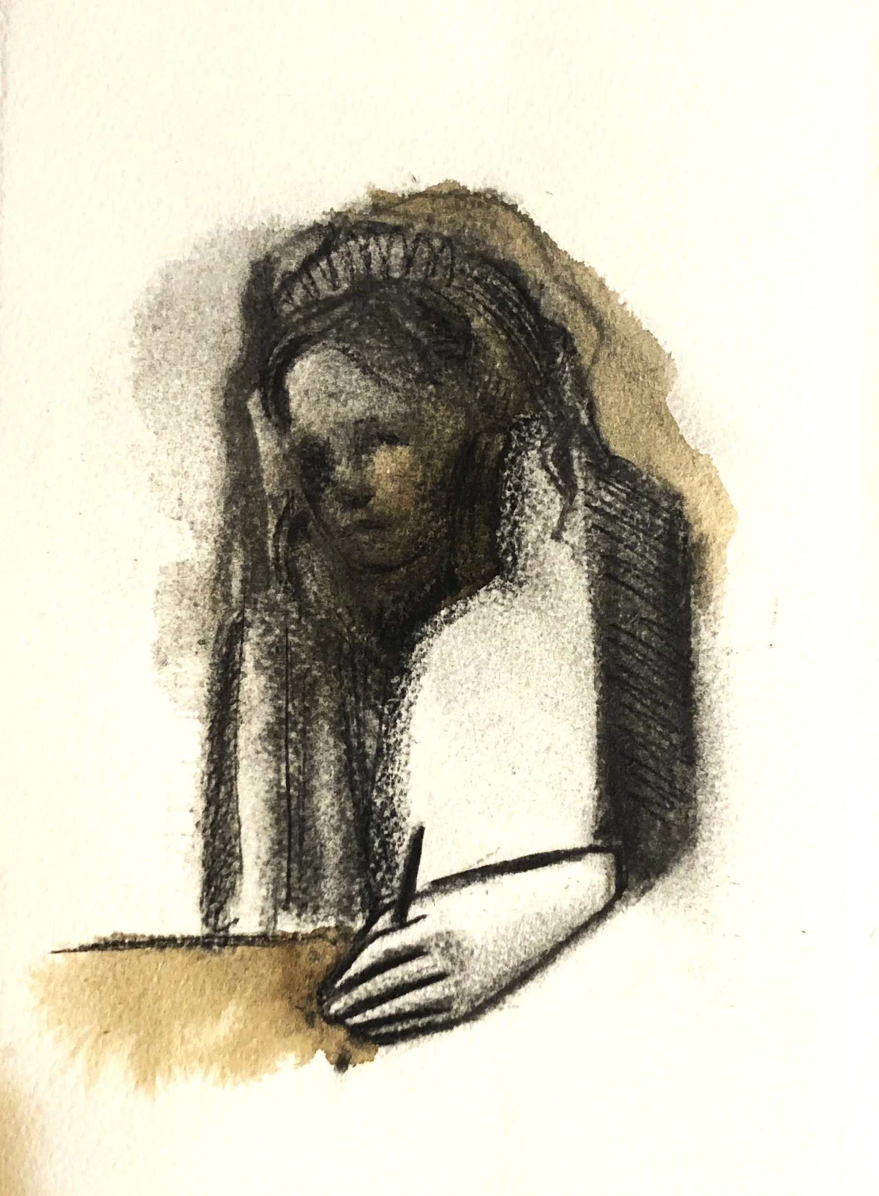 Ink and charcoal on paper, 2023