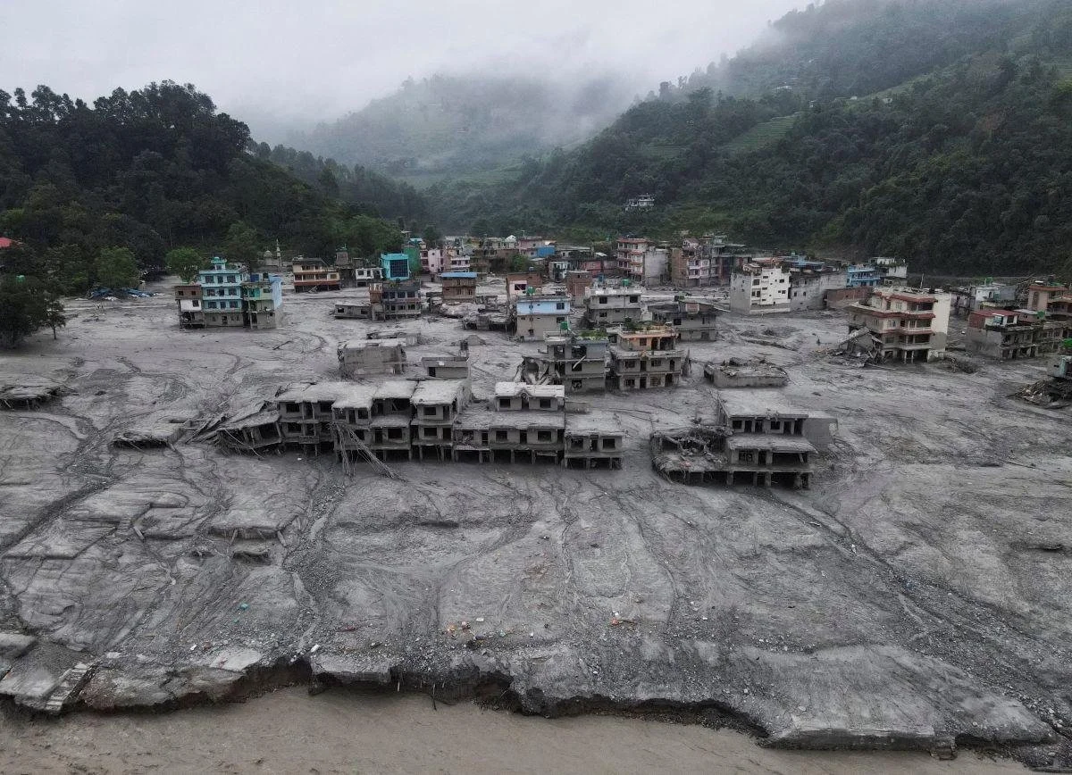 Inondation et glissements de terrain récents au Népal