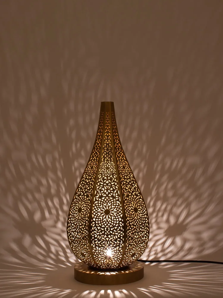 Latif Moroccan Brass Table Lamp