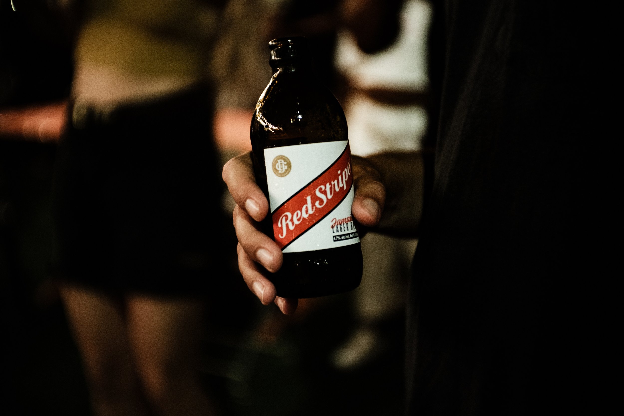 " Red Stripe, hooray beer!"