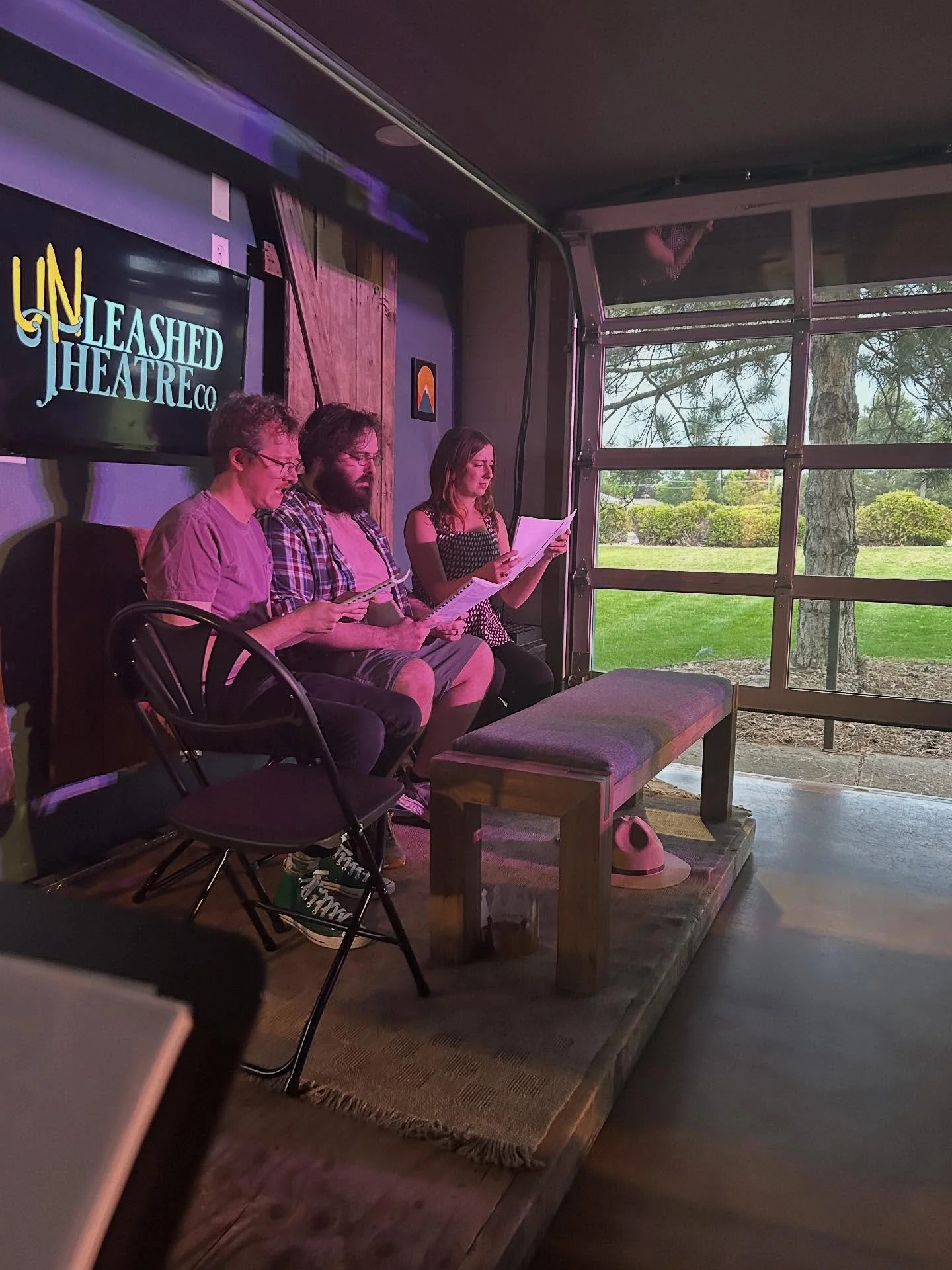 Thanks to everyone who came out to Pint and Plays! Thanks to @westernskybarco for having us!
We had so much fun reading Feeding Frenzy (the Shark Play) by @emjeanperez . She wrote such an awesome play and our actors killed it.
See you all at our n