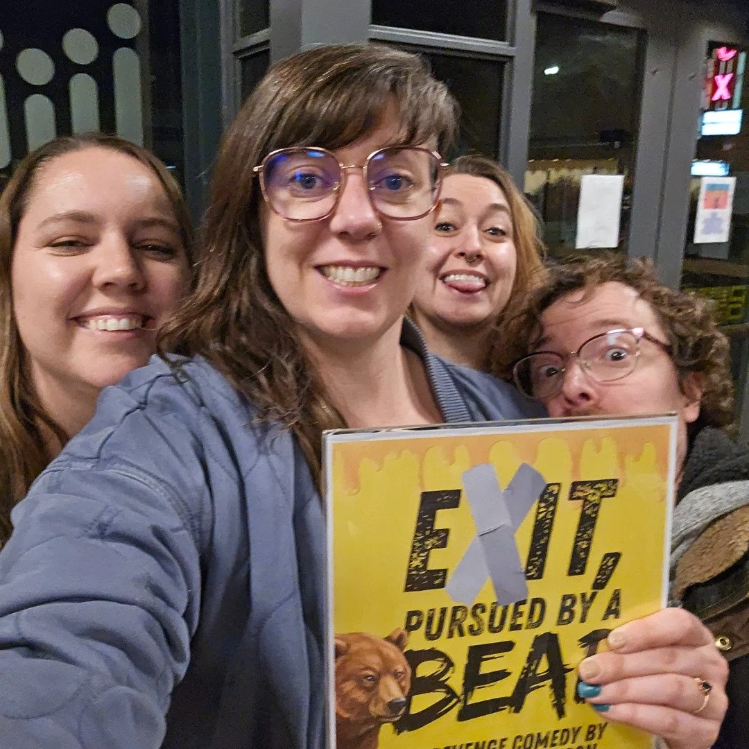"The funniest play about domestic violence I've ever seen" -Jimmy Carter, direct quote

Congrats to the cast and crew of "Exit, Pursued by a Bear" on a truly lovely, hilarious and poignant show. 

One more day to see it, and if yo