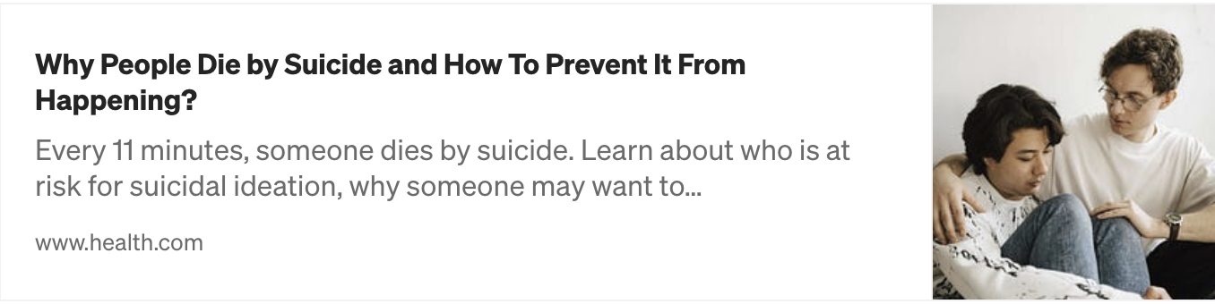 Why People Die by Suicide