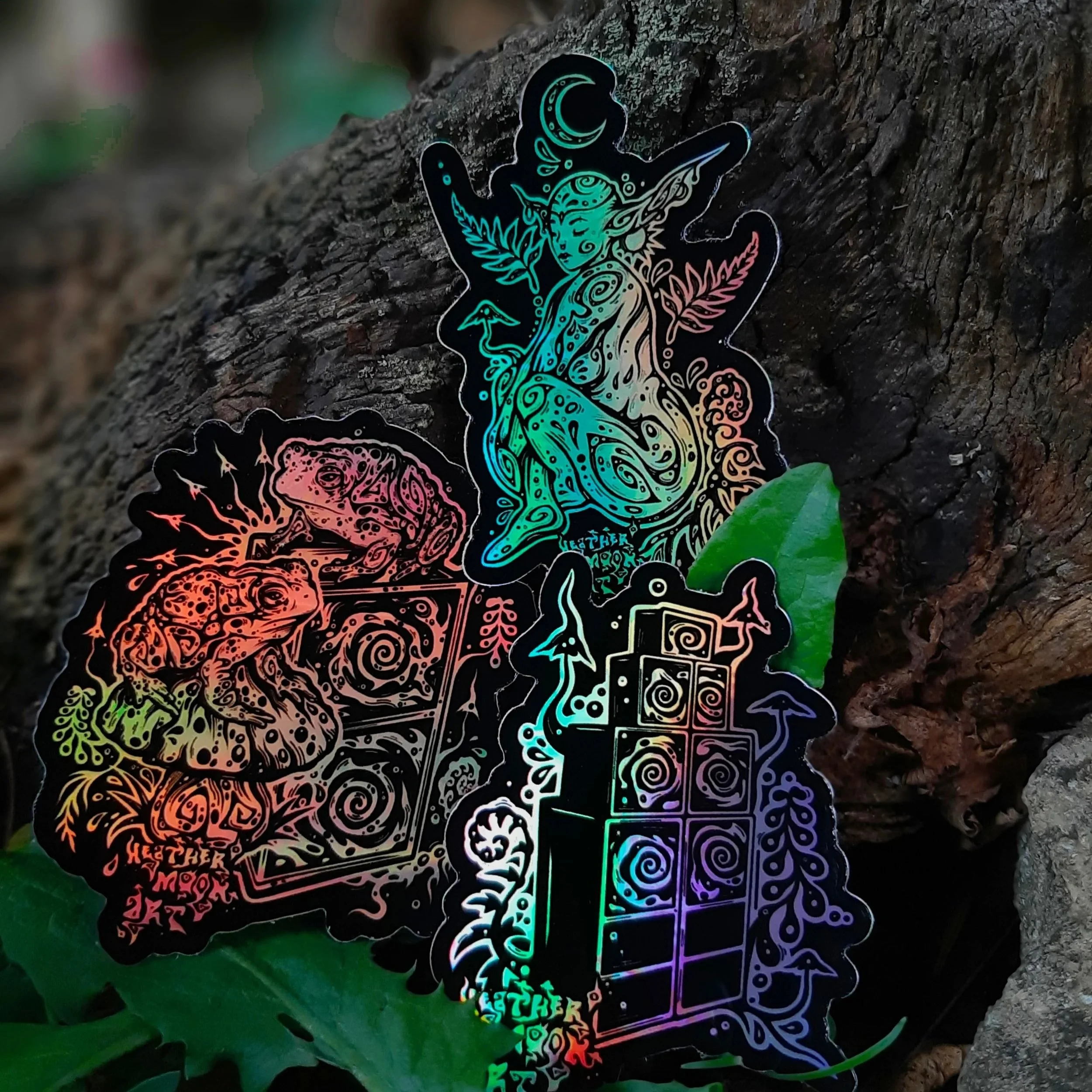 Heathermoon Art Holographic Sticker Pack