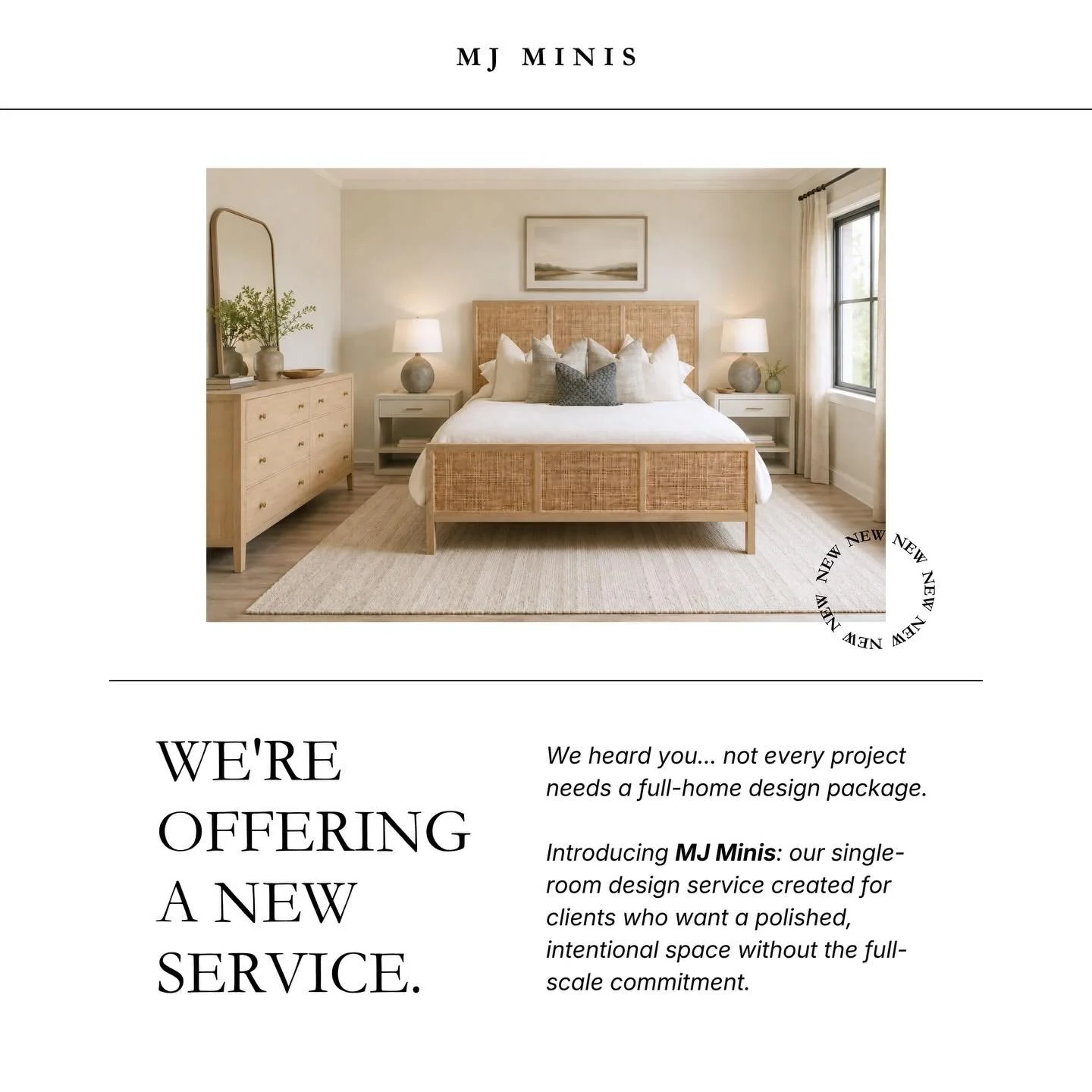 Have a small space you want to design but feel the project isn&rsquo;t big enough to hire a designer? We&rsquo;ve got you covered! 

Introduceing MJ Mini&rsquo;s! Swipe to read more&hellip;