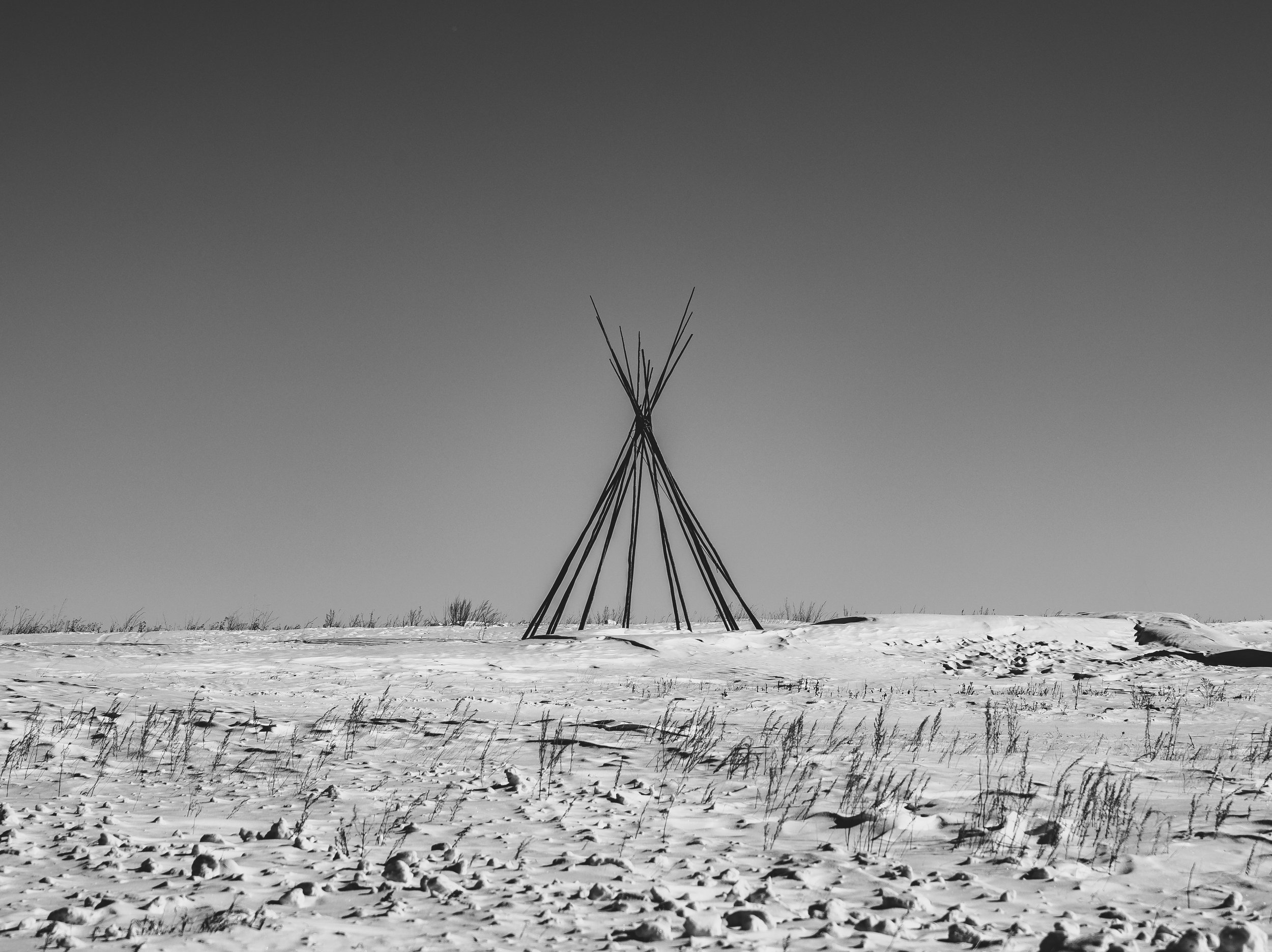 Winter Teepee bw