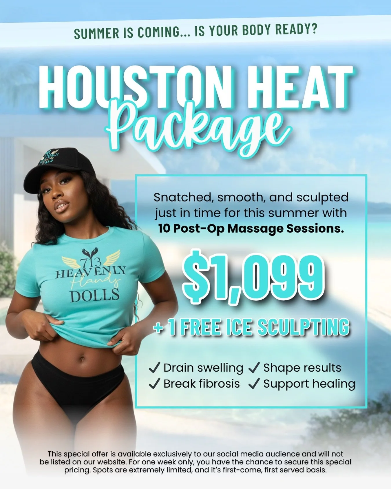 Get snatched for this summer with our Houston Heat Package! 🌞🌊

Dm us now to book your sessions. 🔥

💸 Payment plans available‼️
Starting at $90/month

📲 832-378-8341
📍 7011 Harwin Dr., Houston TX
🌐 www.713heavenlyhands.com

#houstonpostopmassa